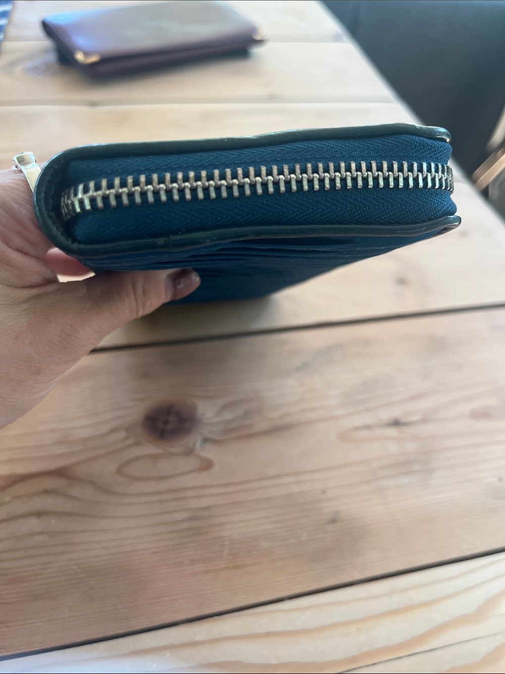 Coach Teal Fabric Wallet - Picture 4 of 8